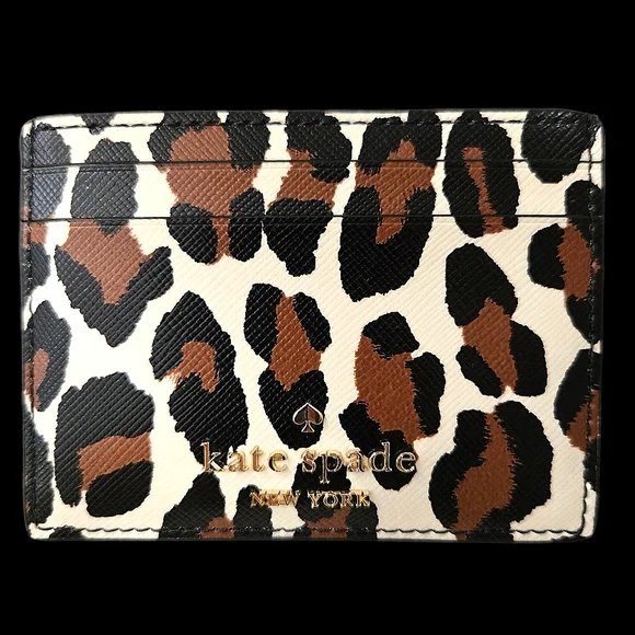 Kate Spade Leopard Cardholder - Picture 1 of 4